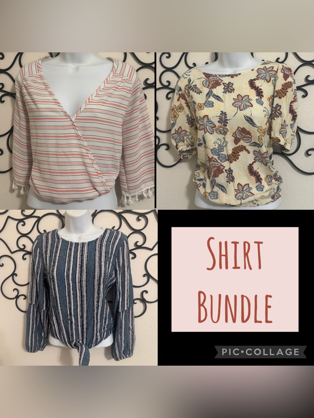 Size Small Top Bundle | 3 Casual Blouses - Picture 2 of 8